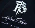 Lion's Den - Premium Black Mane Crewneck | TESTED FAITH®